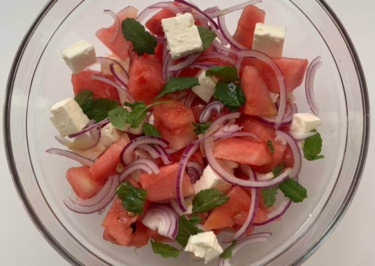 Recipe of Quick Feta Watermelon fresh Summer Salad