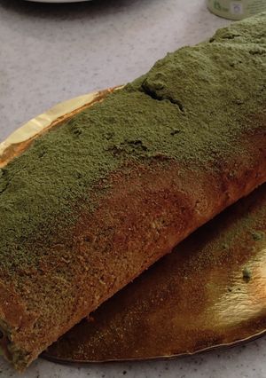 Una foto de Brazo de reina con té matcha