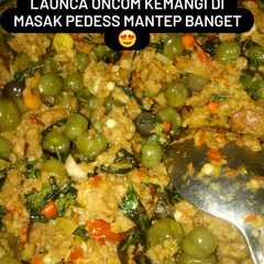 A picture of Menu TANGGAL TUA - Launca oncom kemangi pedas.