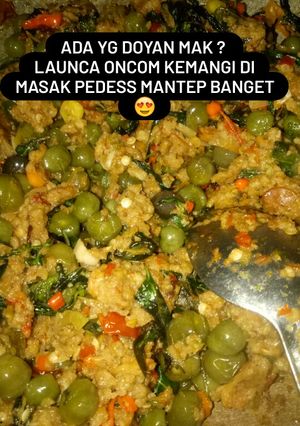 Foto resep Menu TANGGAL TUA - Launca oncom kemangi pedas