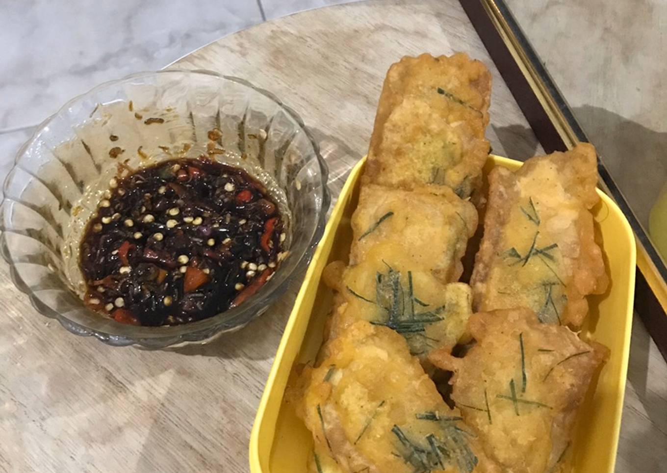 Tempe tepung spesial + sambel kecap