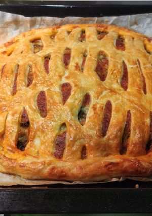 Una foto de Pastel de hojaldre y verduras
