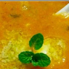 A picture of Black Chana Soup.