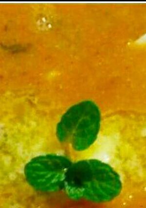 A picture of Black Chana Soup.