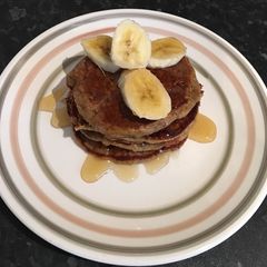 Oats banana pancakes A picture of Oats banana pancakes.