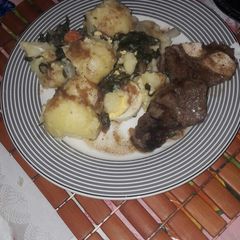 Cozido with steak A picture of Cozido with steak.