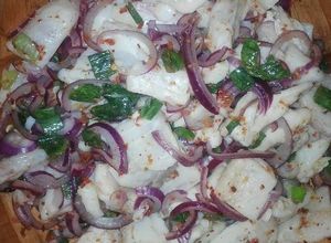 Una foto de Ceviche peruano de lomito de atún