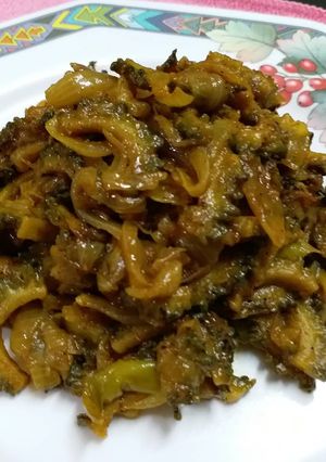 A picture of Karela Sabzi.