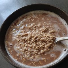 A picture of Oatmeal in Cadbury Chocolate.