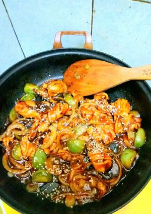Foto resep Cumi Panggang Saus Teriyaki