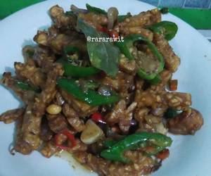 Resep mudah Oseng tempe cabe ijo Nikmat Lezat