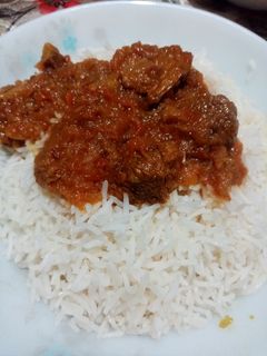 عکسی از دستور چلو گوشت