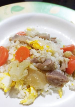 Foto resep Nasi siram ayam baso wortel kembang kol