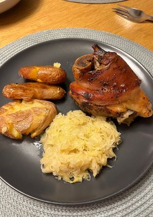 Újévi malac csülök recept fotója