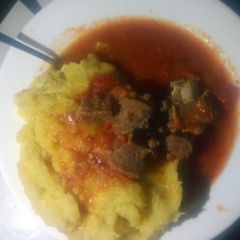 A picture of Matoke with beef#festiveseasoncontest_Kakamega.