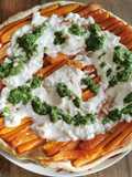 Tatin de carottes pesto et burrata