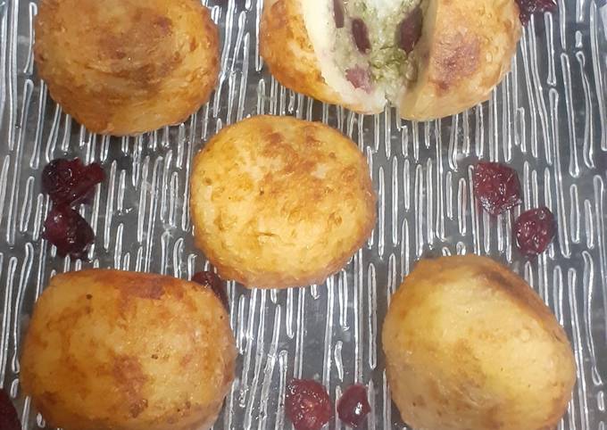 Dried Cranberries stuffed Farali Pattice. (Vrat Special)