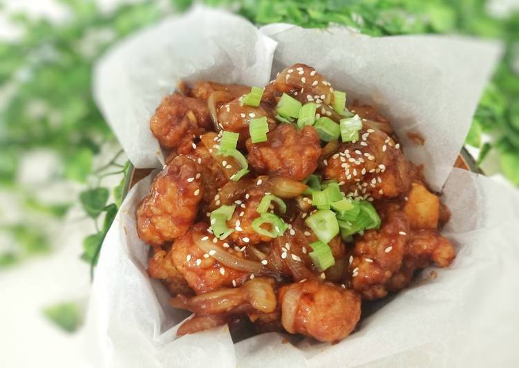 Bagaimana Membuat Dakgangjeong - Crunchy Korean fried chicken yang Lezat
