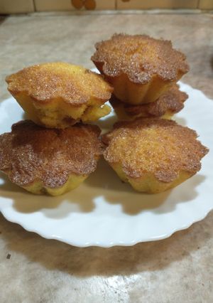Una foto de Muffins de polenta y coco con sorpresa
