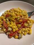 RECEITA SAUDÁVEL - Grão de Bico Salteado com Atum e Ovo
