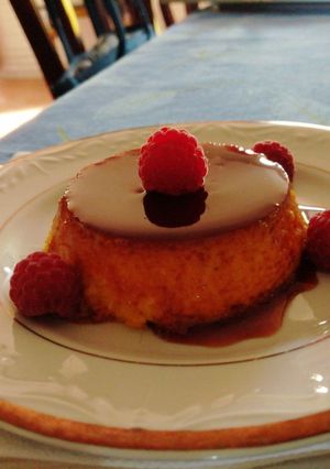 Una foto de Flan de calabaza