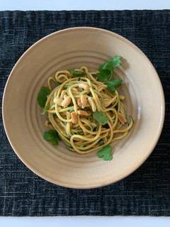 A picture of Zucchini Noodles with Peanut Sesame Sauce.