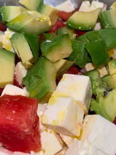Una foto de Ensalada de feta y sandía