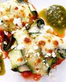 Raviolis de calabaza rellenas de pollo, espinacas y queso mascarpone