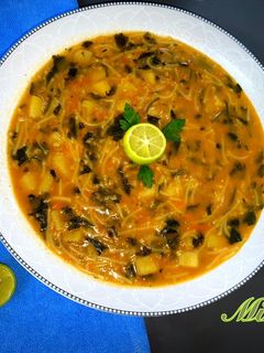 عکسی از دستور سوپ بلغور جو و رشته