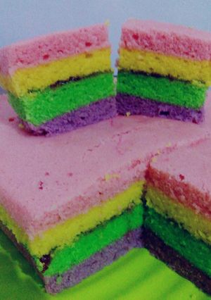 Foto resep Rainbow Cake Kukus
