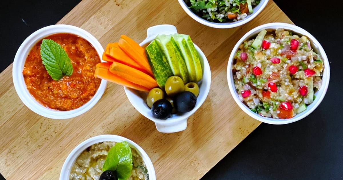 Arabic Mezze Platter Recipe by Madhumita Bishnu - Cookpad