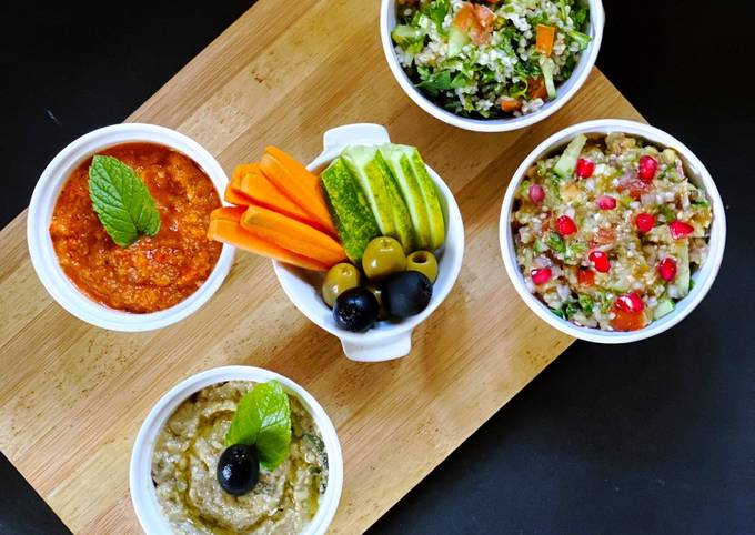 Arabic Mezze Platter Recipe by Madhumita Bishnu - Cookpad