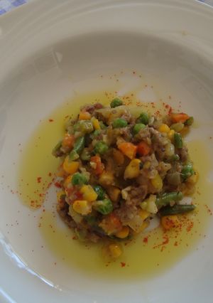 Una foto de Charquicam de Boi e Legumes