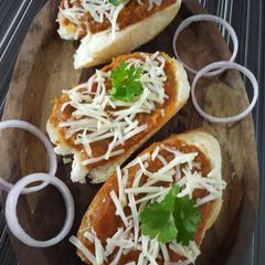 A picture of Pav bhaji bruschetta.