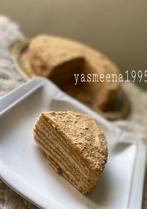 صورة لوصفة كيكة العسل الروسية
