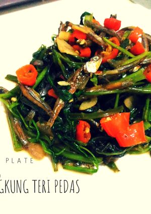 Foto resep Ca Kangkung Teri Pedas