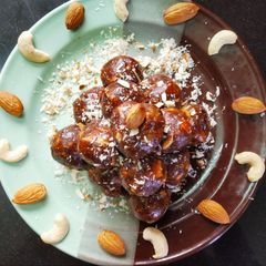 A picture of Dates ladoo recipe | Sugarfree healthy sweet recipe | healthy and delicious sweet.