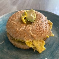 A picture of Breakfast bagel.