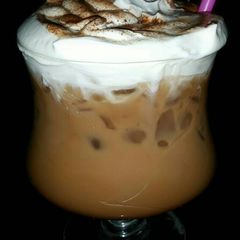 A picture of Mike's Iced Chocolate Banana Mocha .