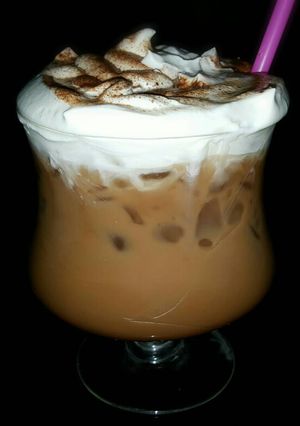 A picture of Mike's Iced Chocolate Banana Mocha .