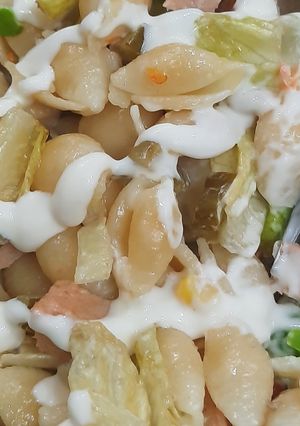 عکسی از دستور سالاد ماکارونی😊😋