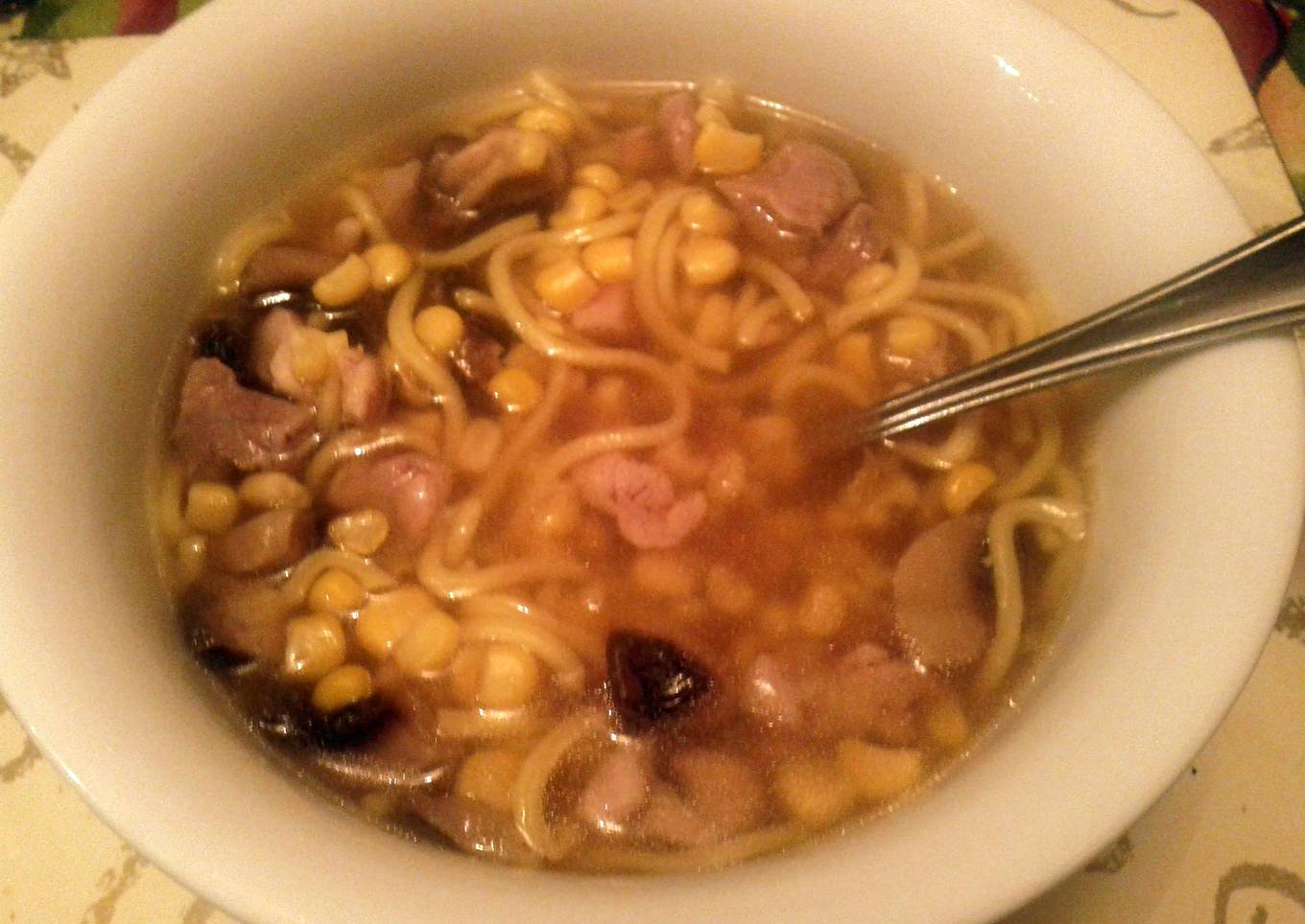 Ted & Colin's Chicken, Mushroom and Noodle Soup