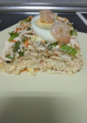 Foto principal de Pudin de salmón y gambas