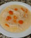 Sopa de merluza con arroz "en blanco"