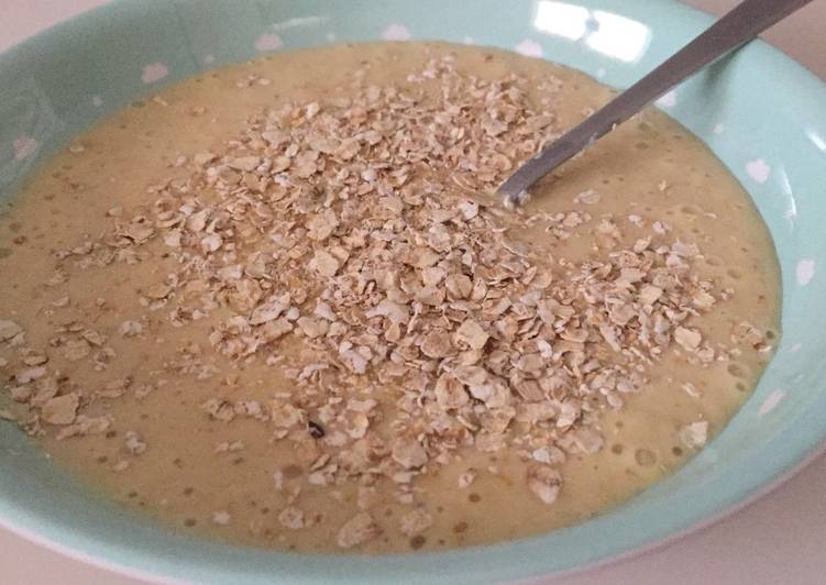 Papilla de fruta y avena