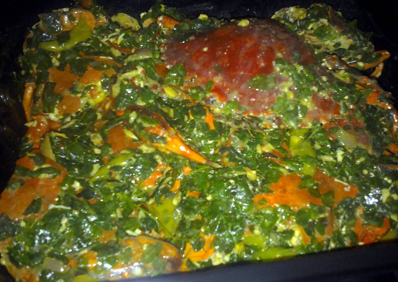 Ginataang alimango or crab with coconut milk