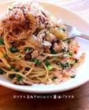 ☆Tuna and Onion Garlic Soy Sauce Pasta☆