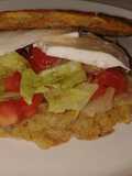 Tostaditas de patatas con vegetales