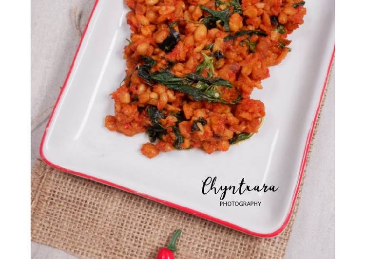 Cara termudah untuk Vegan saat makan malam2. Recook Sambel Tempe Kemangi