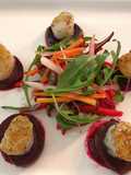 Seared Scallops with Beet Vinaigrette